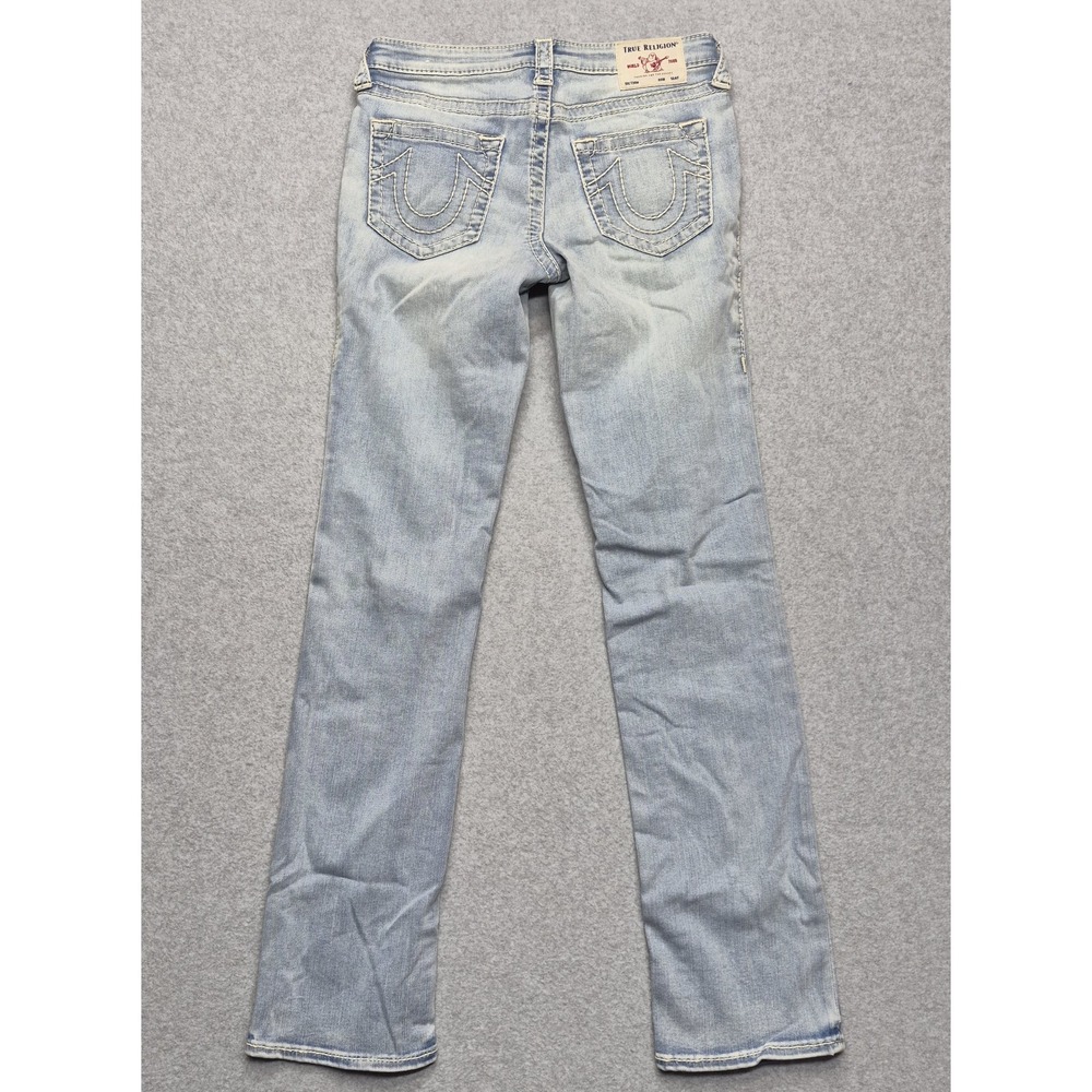 Vintage True Religion Billy Big T Jeans Womens 28 Blue Mid Rise Straight Y2K - Picture 3 of 16